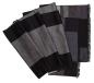 Preview: Seidenflanell Schal Patchwork Schwarz Grau